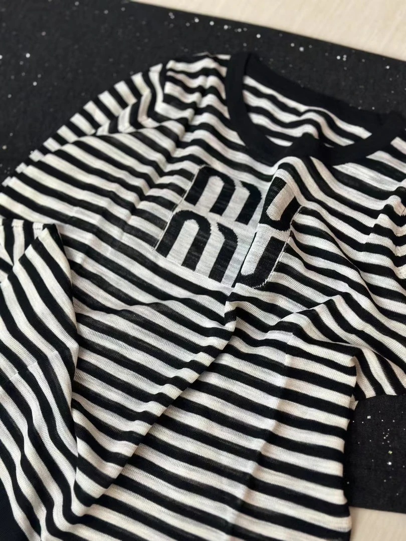 M字母/薄款气质透气针织休闲百搭简约防晒套头041211