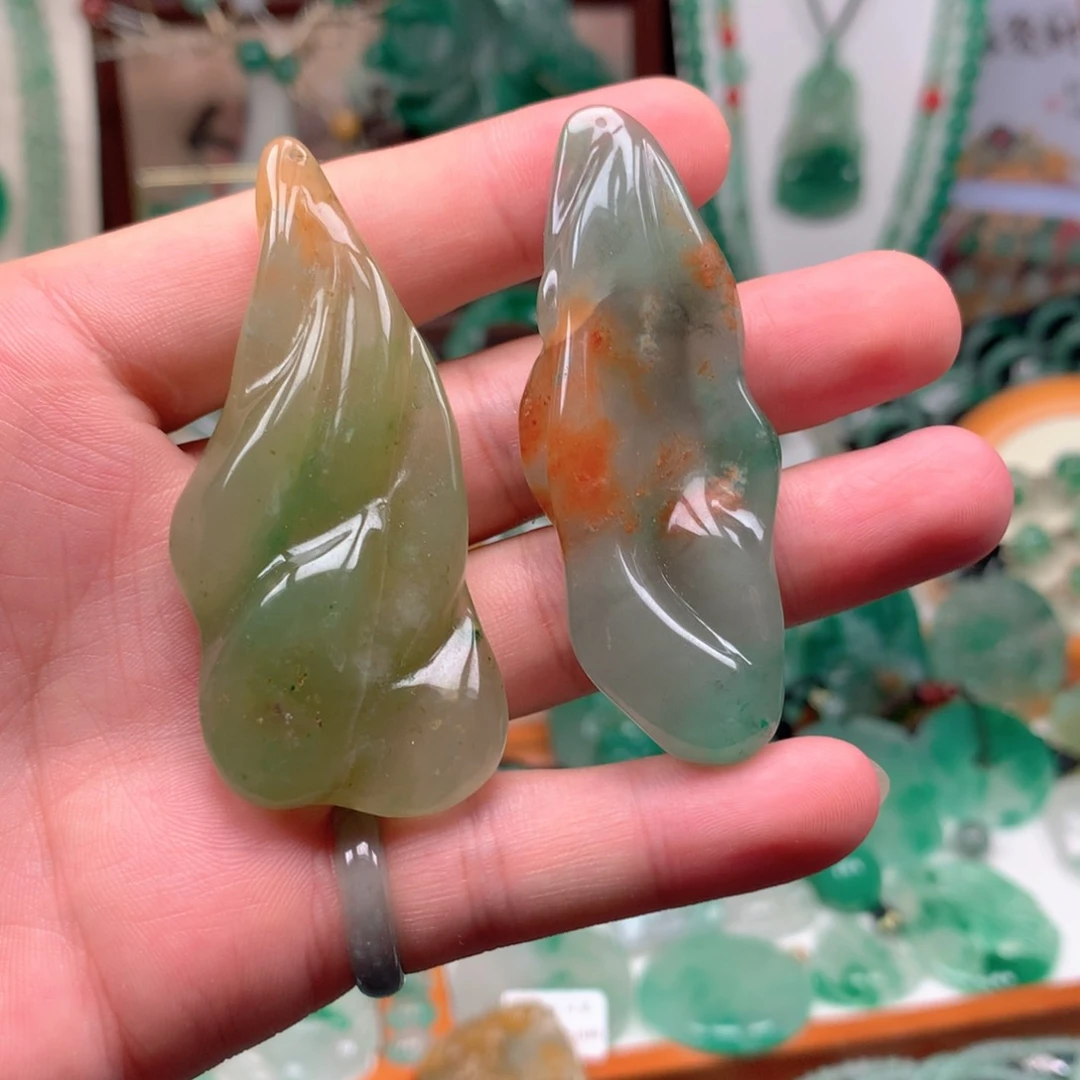 石英质玉（非洲翠）未镶嵌吊坠(不含链)感****6随行挂件