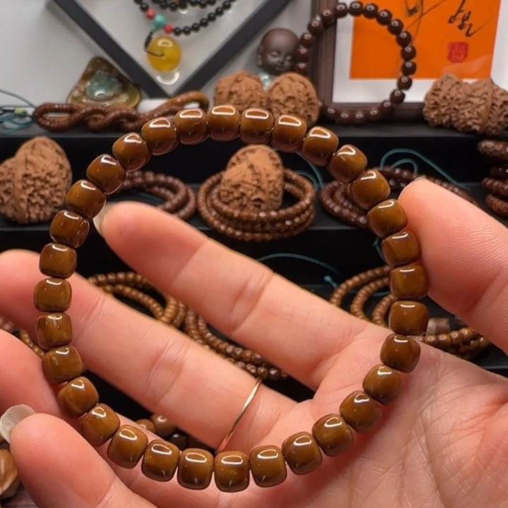 紫金鼠手串7*6纯肉老型手串