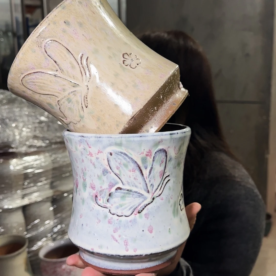 紫砂花盆高15口15