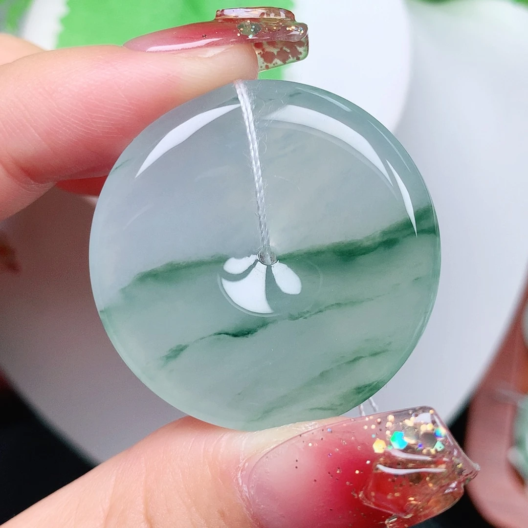 翡翠未镶嵌颈饰平安35-6