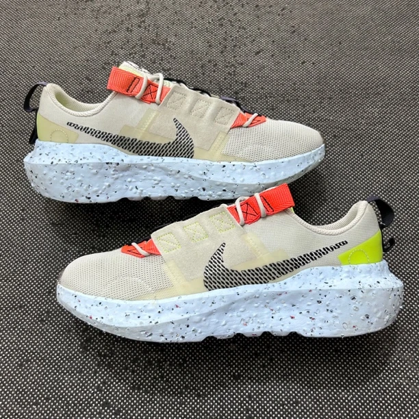 90新 NIKE/耐克 42码 crater impact 白灰 内衬瑕疵 复古休闲鞋