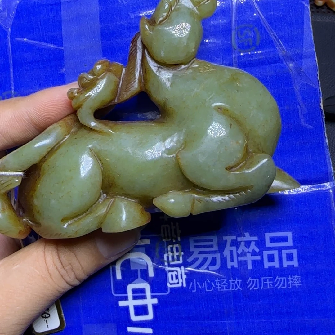 和田玉未镶嵌把件@****不