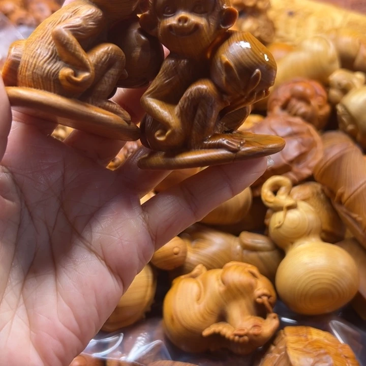 正***运柏木（崖柏）太行崖柏手把件