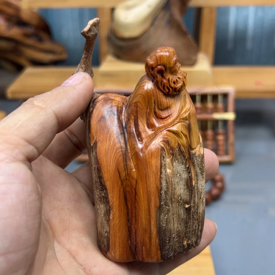 岁***.木崖柏木摆件手把件，