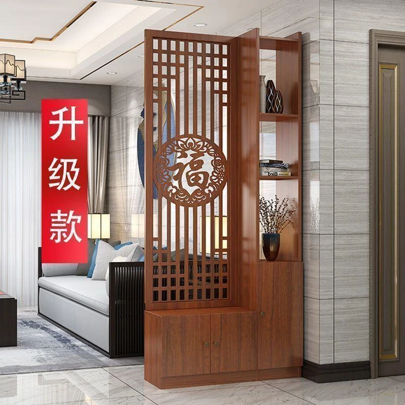 【工厂直销】新中式屏风隔断客厅遮挡鞋柜一体装饰置物柜简约