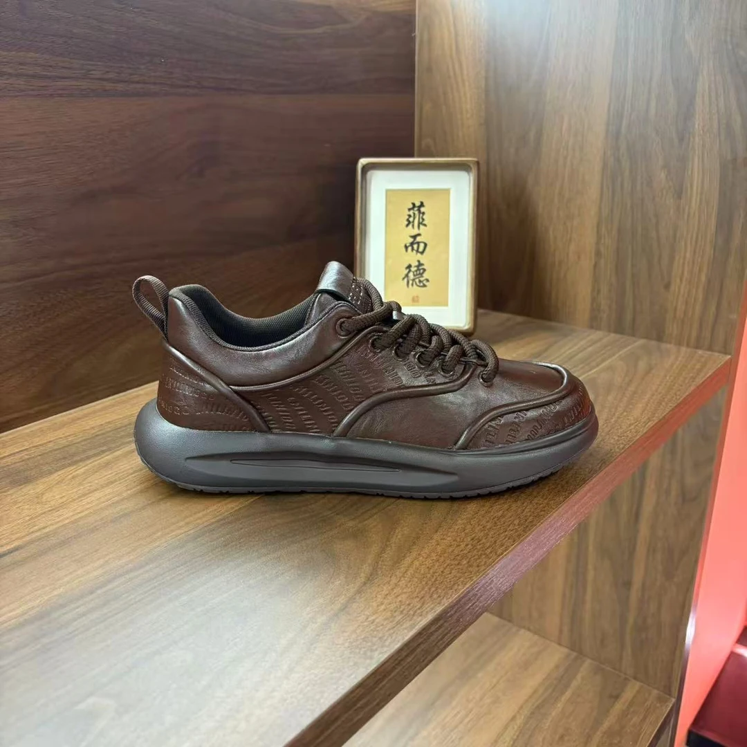 【新款菲而德105-1】2025款高端定制真皮手工低帮经典百搭潮鞋
