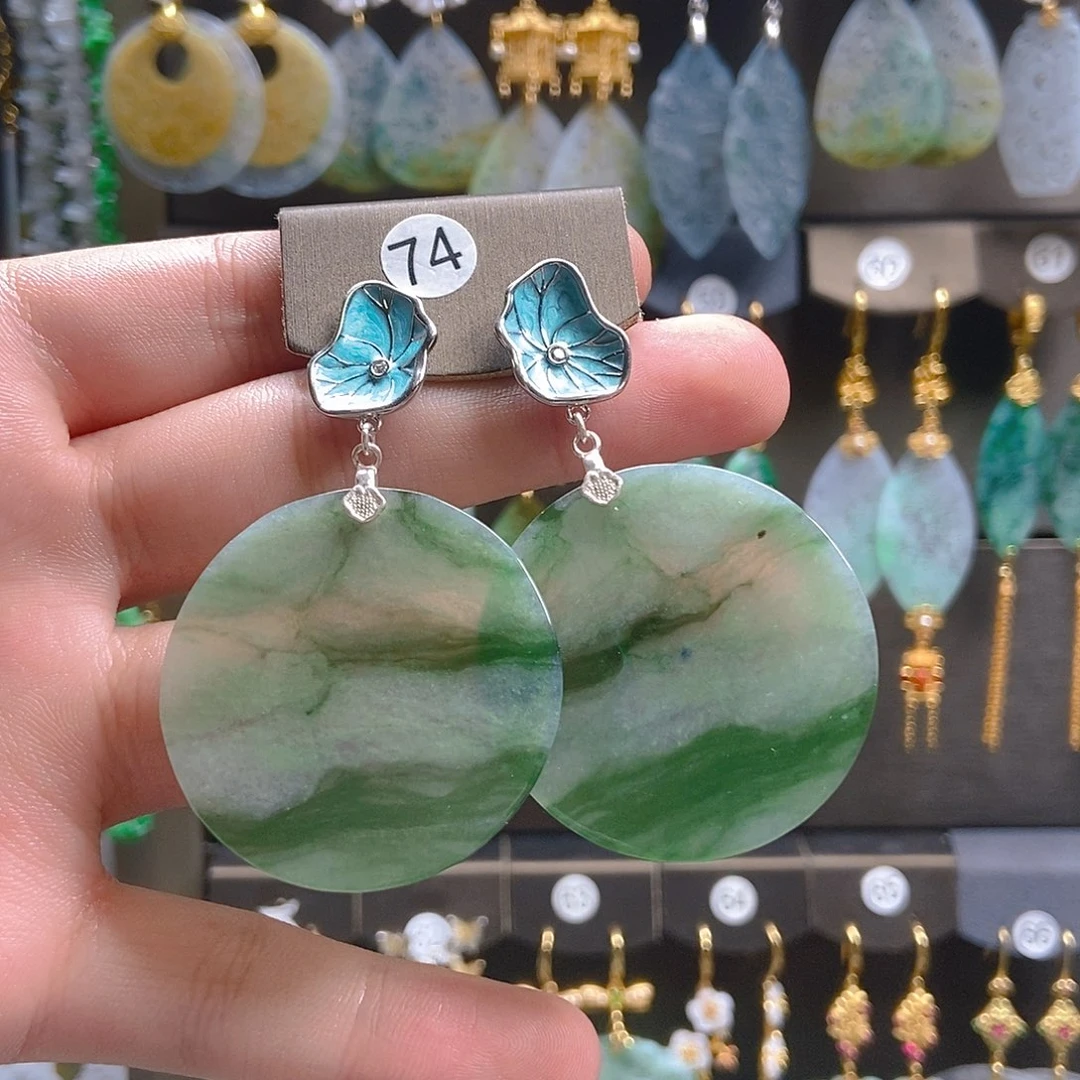 翡翠未镶嵌耳饰翡翠