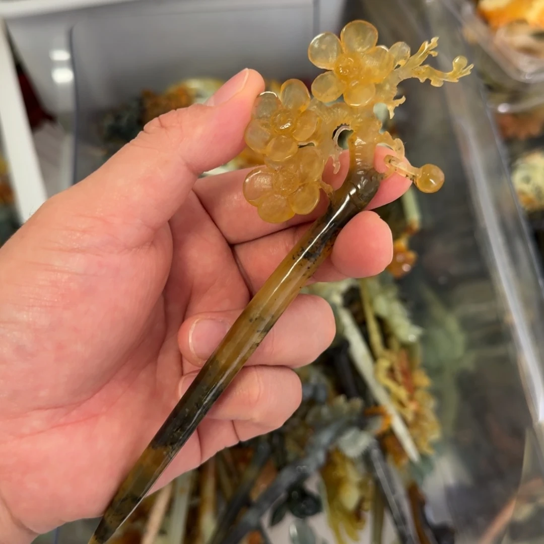 岫玉发饰未镶嵌雪**至