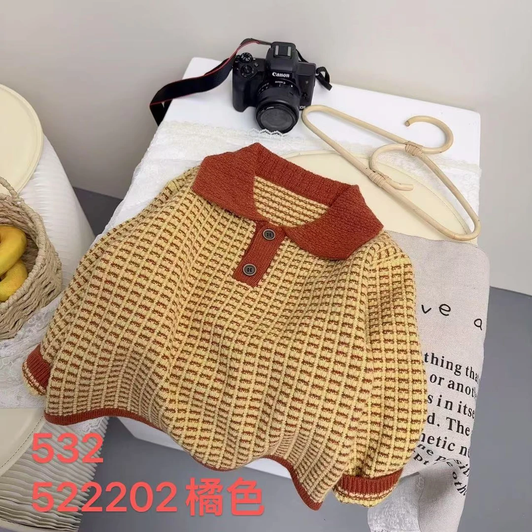 522202冬款时尚韩版黄色毛衣