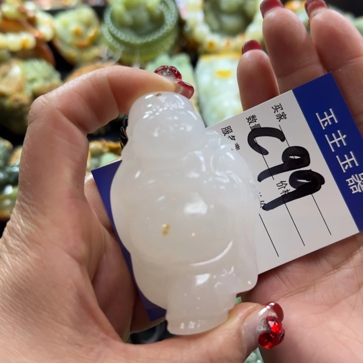 透闪石质玉手把 未镶嵌汉**弟