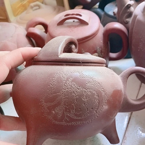 茶壶绿泥宜兴紫砂全手工制作