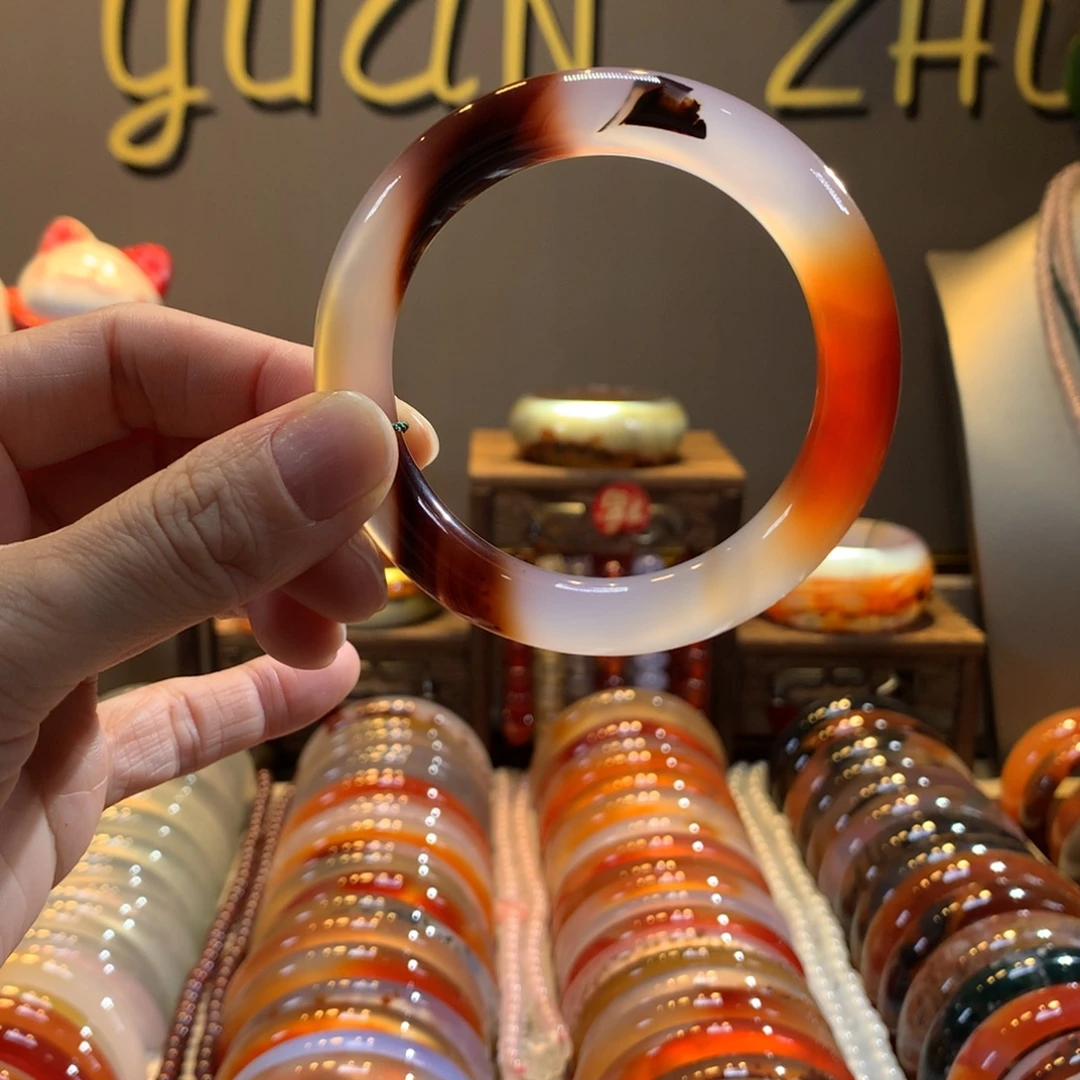 玛瑙/玉髓未镶嵌手镯4号圆条