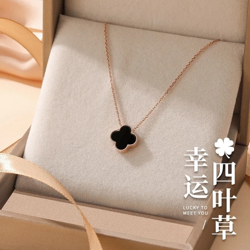 合金项链 合金项链 项链四叶草项链ins时尚项链