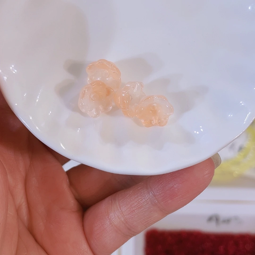 琉璃非金属橙色铃兰花30颗