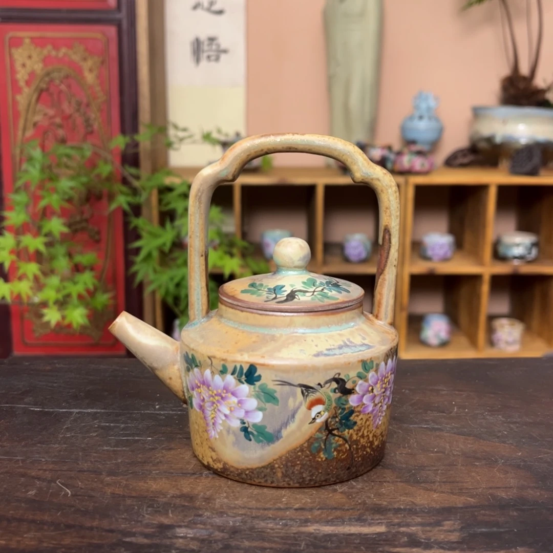 柴烧纯手工手绘陶瓷