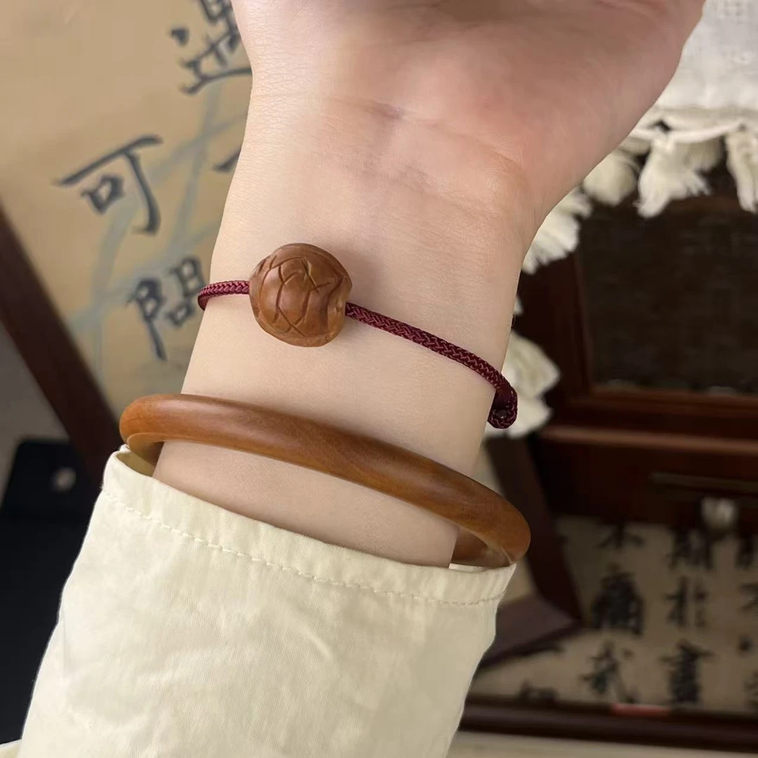 【桃缘行】「富甲」龙纹桃核手工雕刻小灵宠红绳本命年佩戴百搭显白