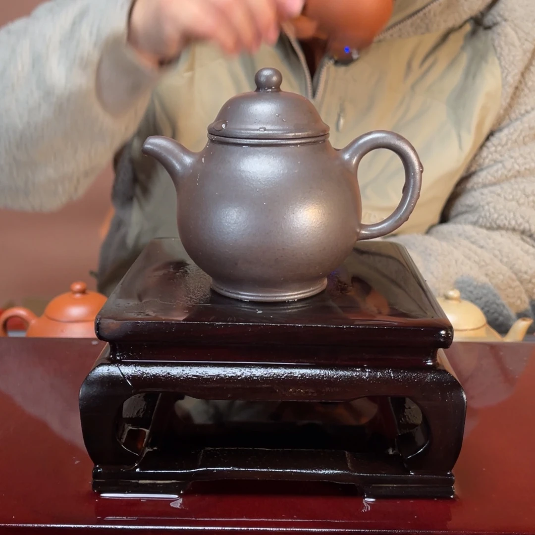 紫砂茶壶高端160cc紫泥高温秦权
