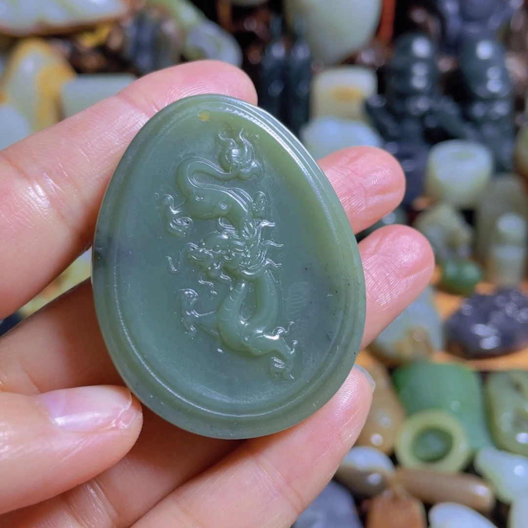 和田玉未镶嵌挂件