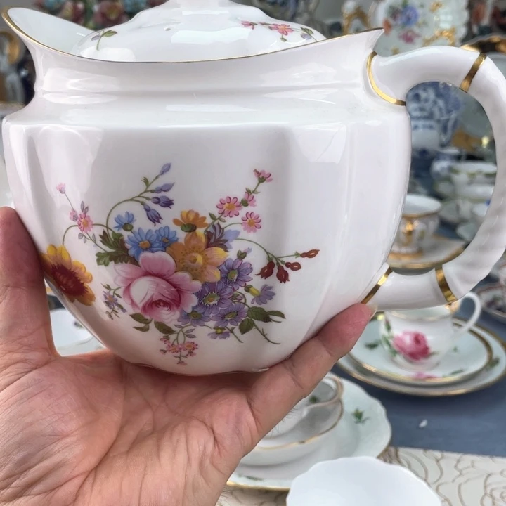 中古瓷器小房子盘子