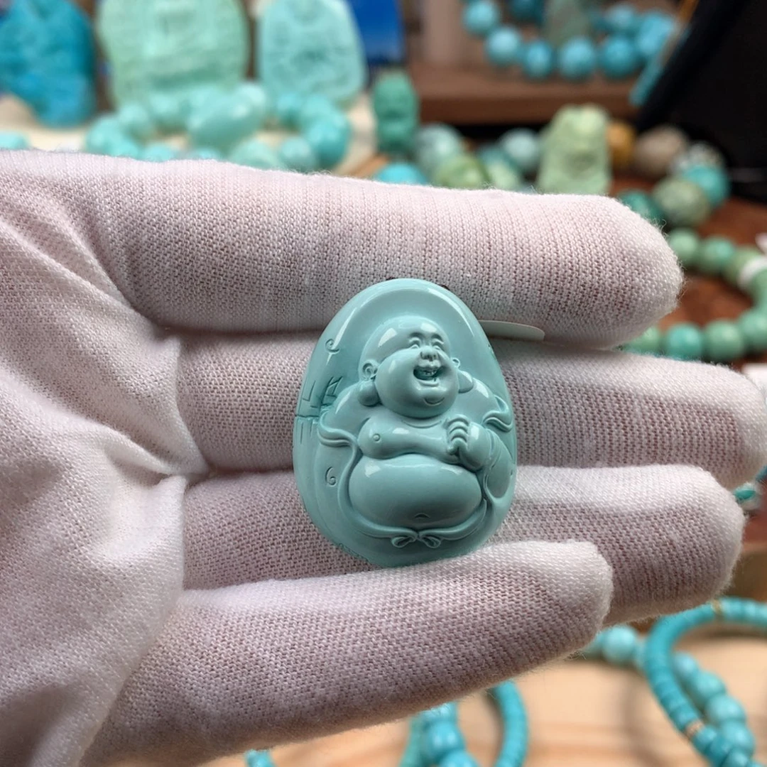 绿松石未镶嵌珠宝奇石24.7mm