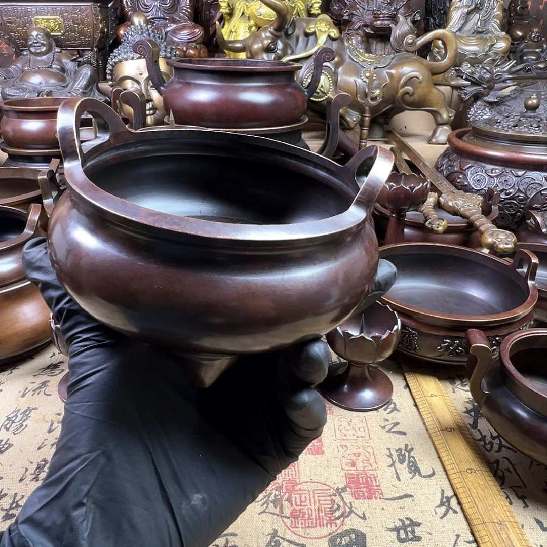 公**哥香炉 家用供香炉 风水摆件 聚宝盆 家居摆件