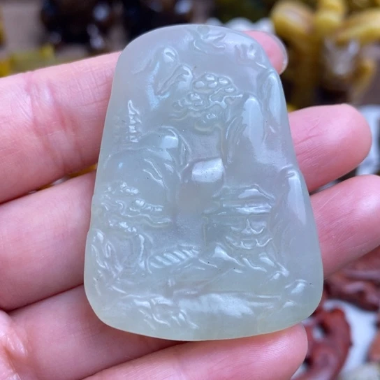 蛇纹石玉未镶嵌颈饰20