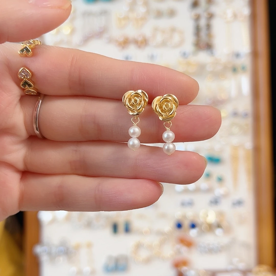 淡水珍珠银S925镶嵌原创作品