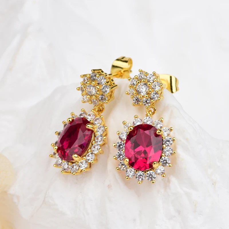 【新店专享】缅红时尚设计款耳饰a601DIY