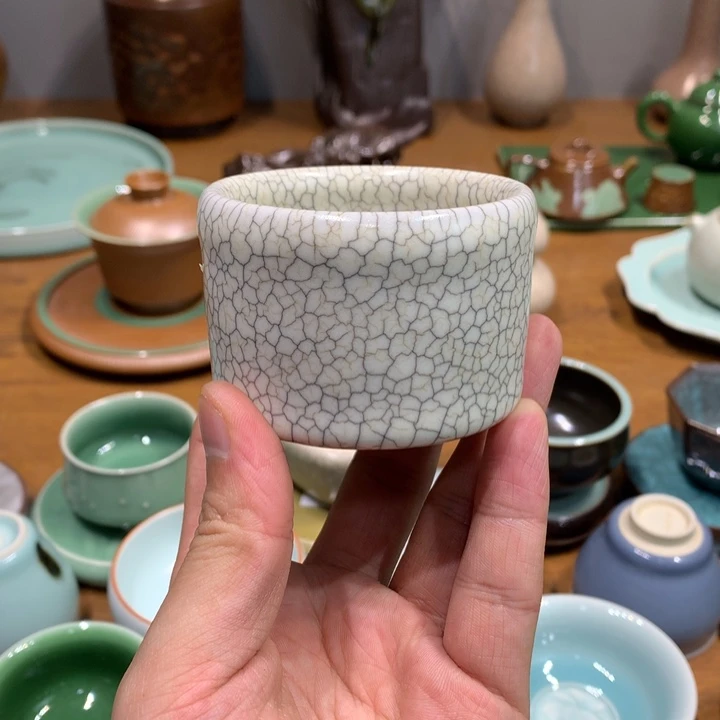 龙泉青瓷传世哥窑墨纹