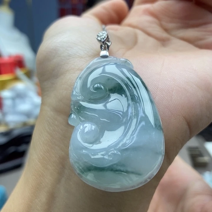翡翠银S925镶嵌颈饰吊坠8