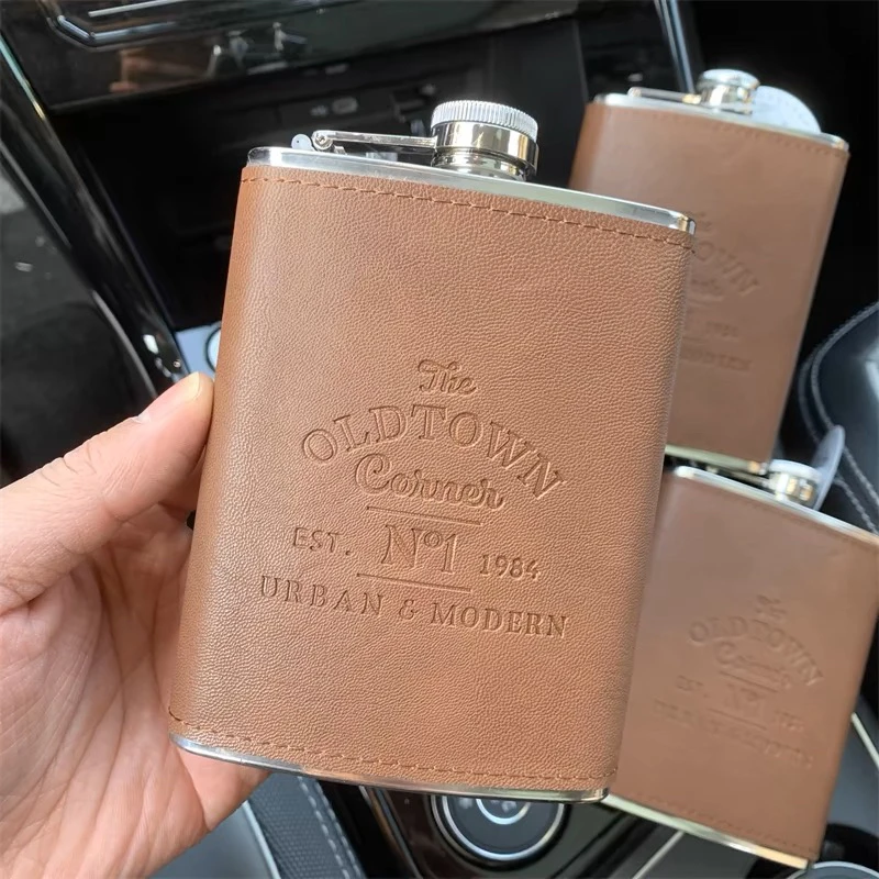 236ml户外不锈钢扁酒壶便携水壶