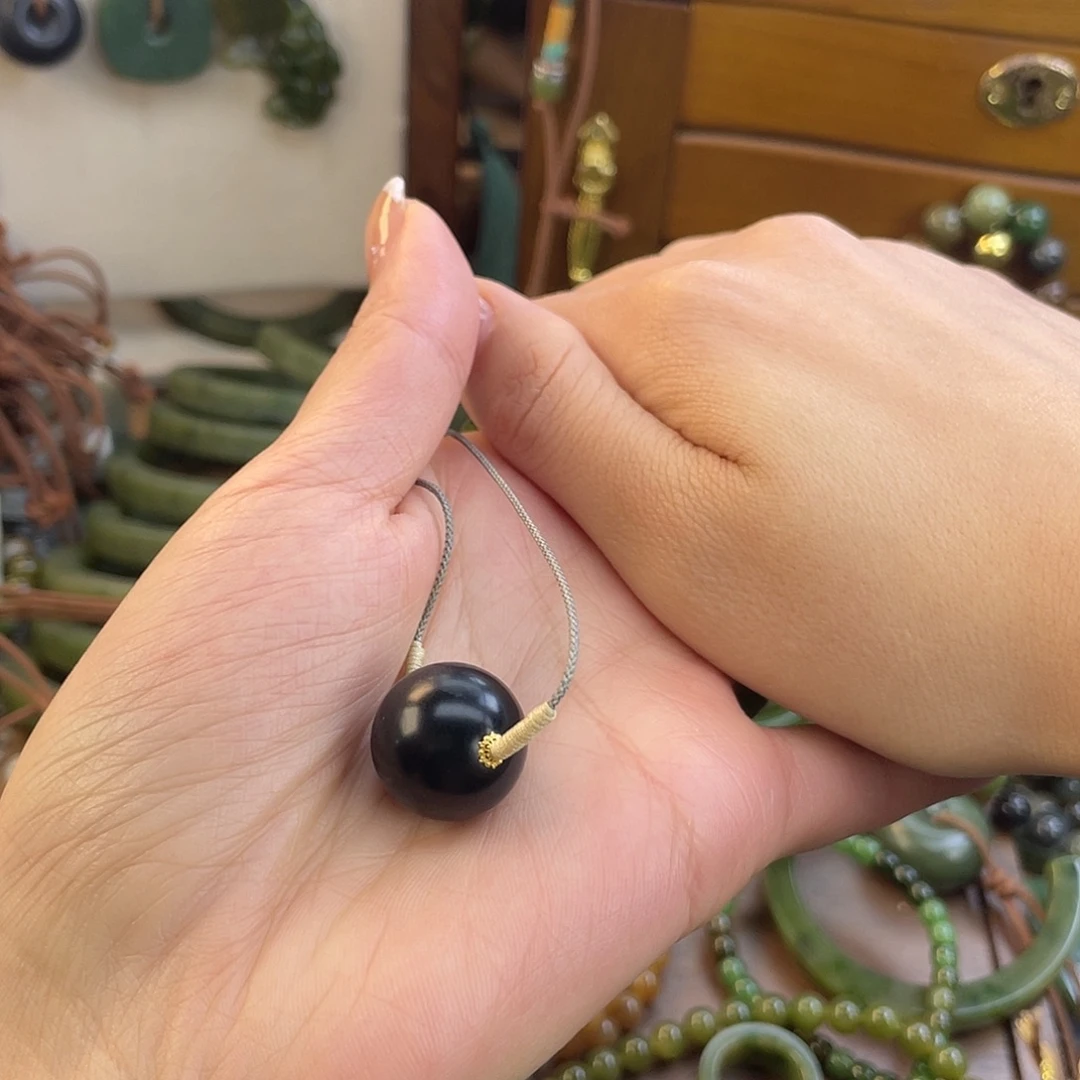 和田玉18K金镶嵌手链