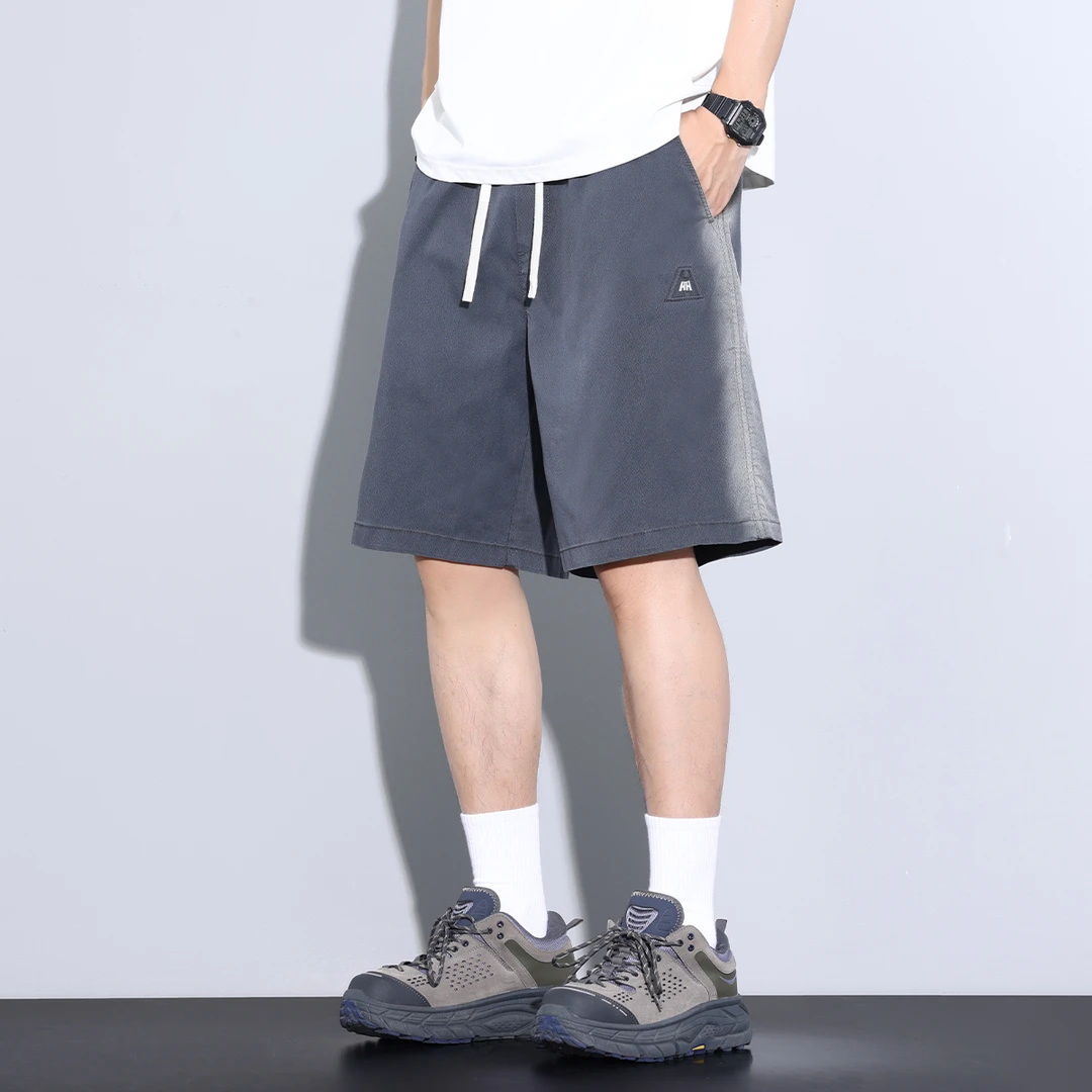 Kuvine美式休闲短裤男夏季薄款宽松运动冰丝五分中裤子男2025新款