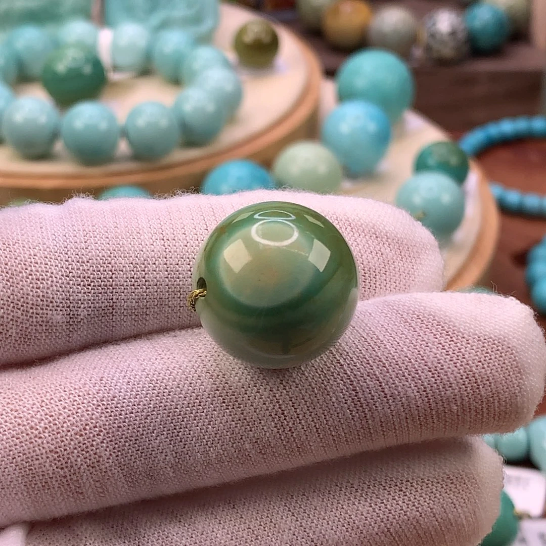 绿松石未镶嵌珠宝奇石19.6毫米