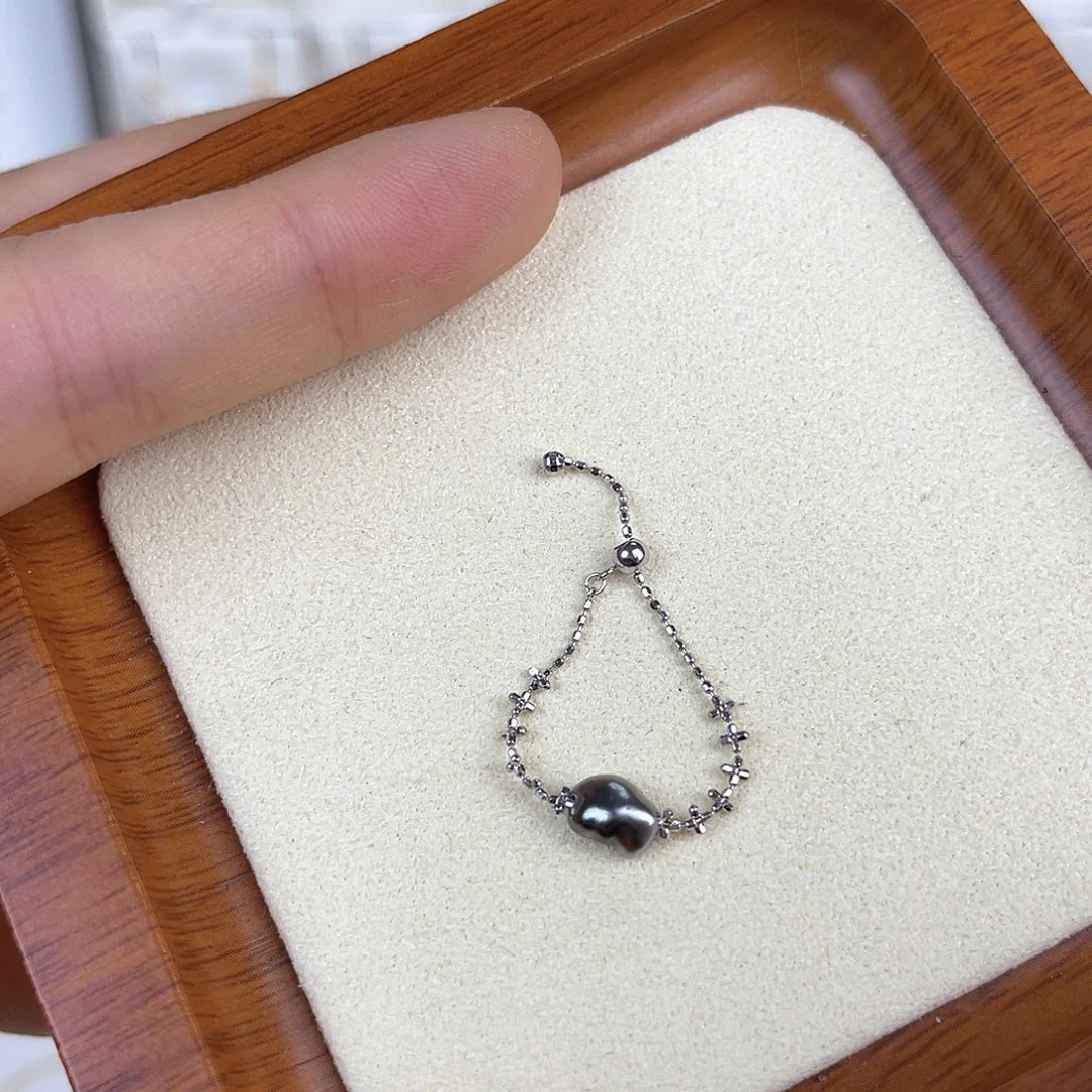 海水珍珠18K金镶嵌戒圈