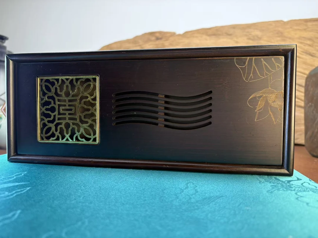 胡桃色荷花干泡盘-4812-直播专享