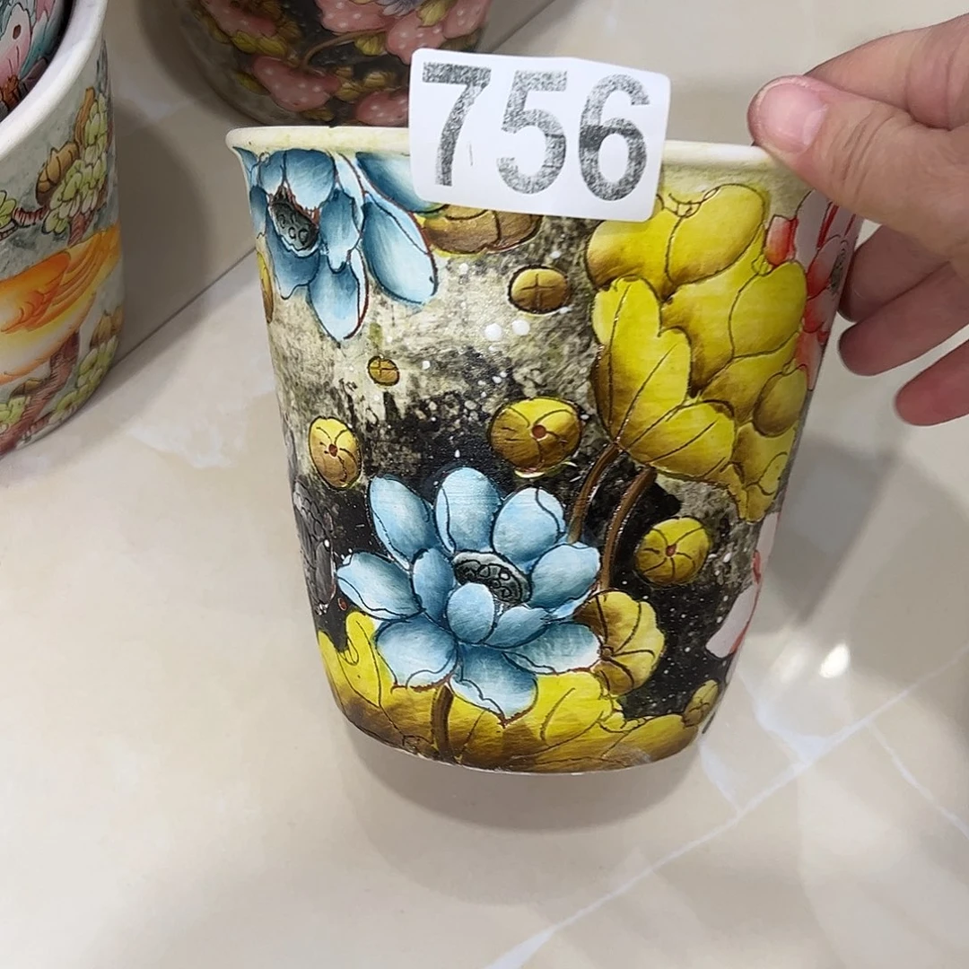 景德镇炫彩手绘口14.5高14.5