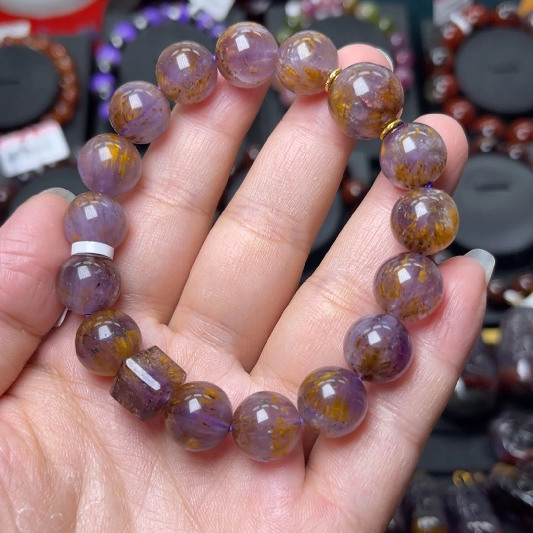 未镶嵌水晶手链极光金多多原创单圈