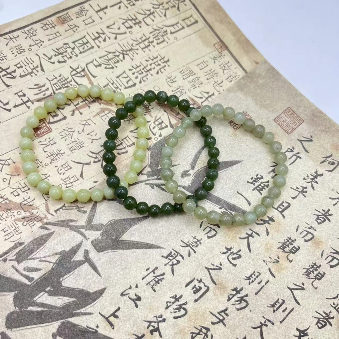 天然和田玉 卡6m单圈手串 多样性发货 拍一发一 H304