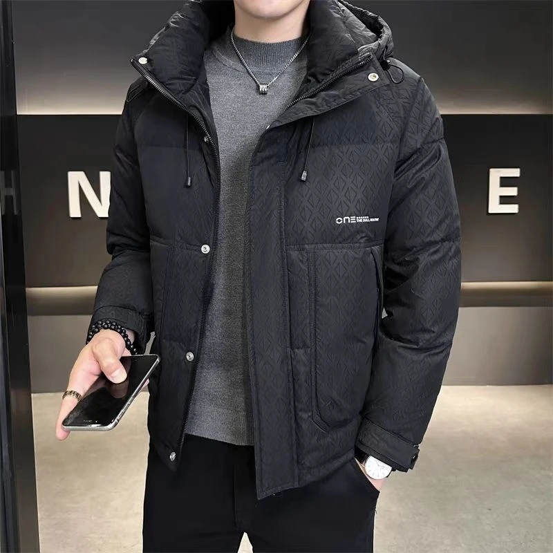 防寒服保暖男轻薄冬季连帽印花痞帅防风棉服新款潮牌加厚冬装外套