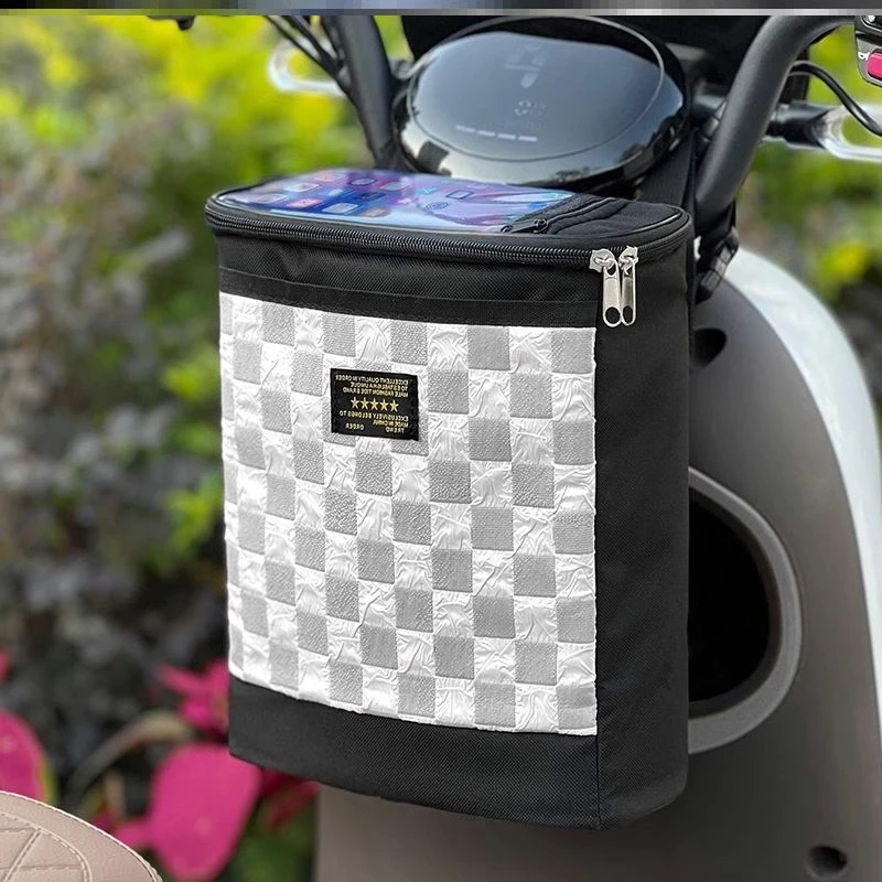 电动车挂包大容量防水电瓶车自行车前置收纳挂包手机充电器收纳袋