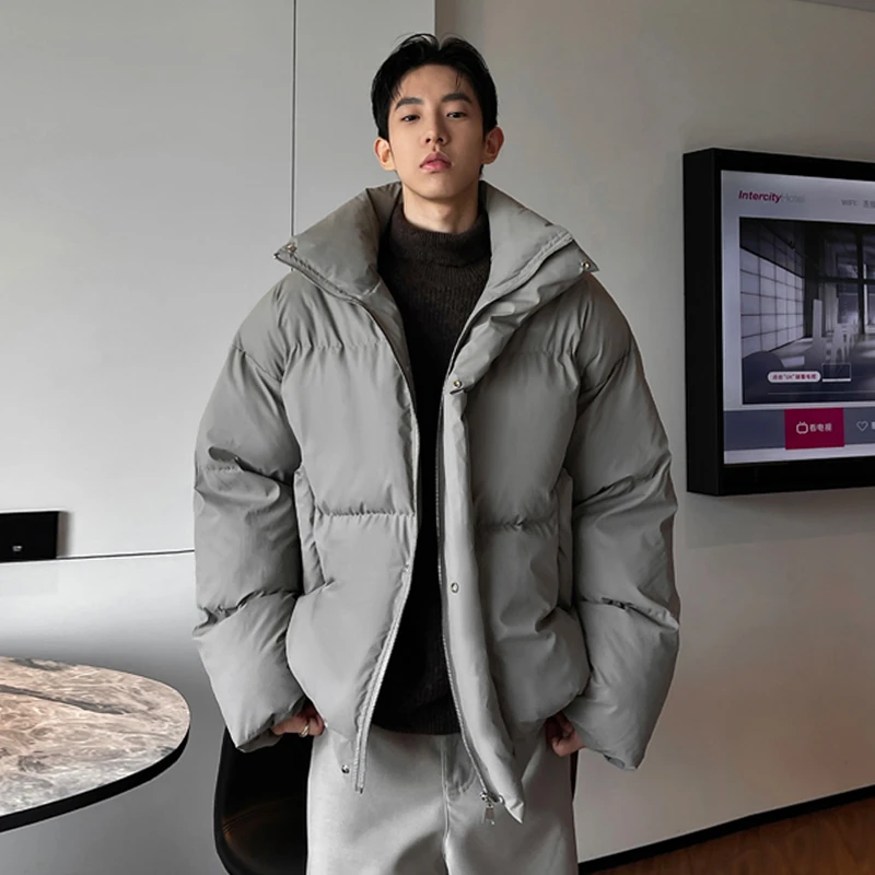 2025冬季新款男士棉衣立领加厚棉服外套潮流厚重感宽松面包服男装