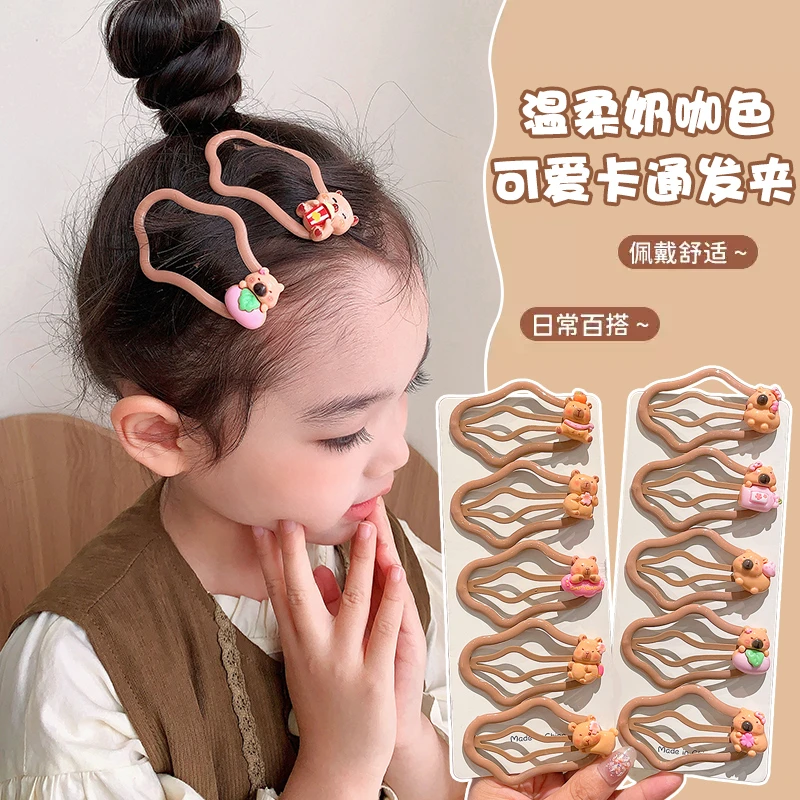 儿童卡皮巴拉云朵发夹头饰小女孩刘海侧边夹2025新款碎发bb夹发饰