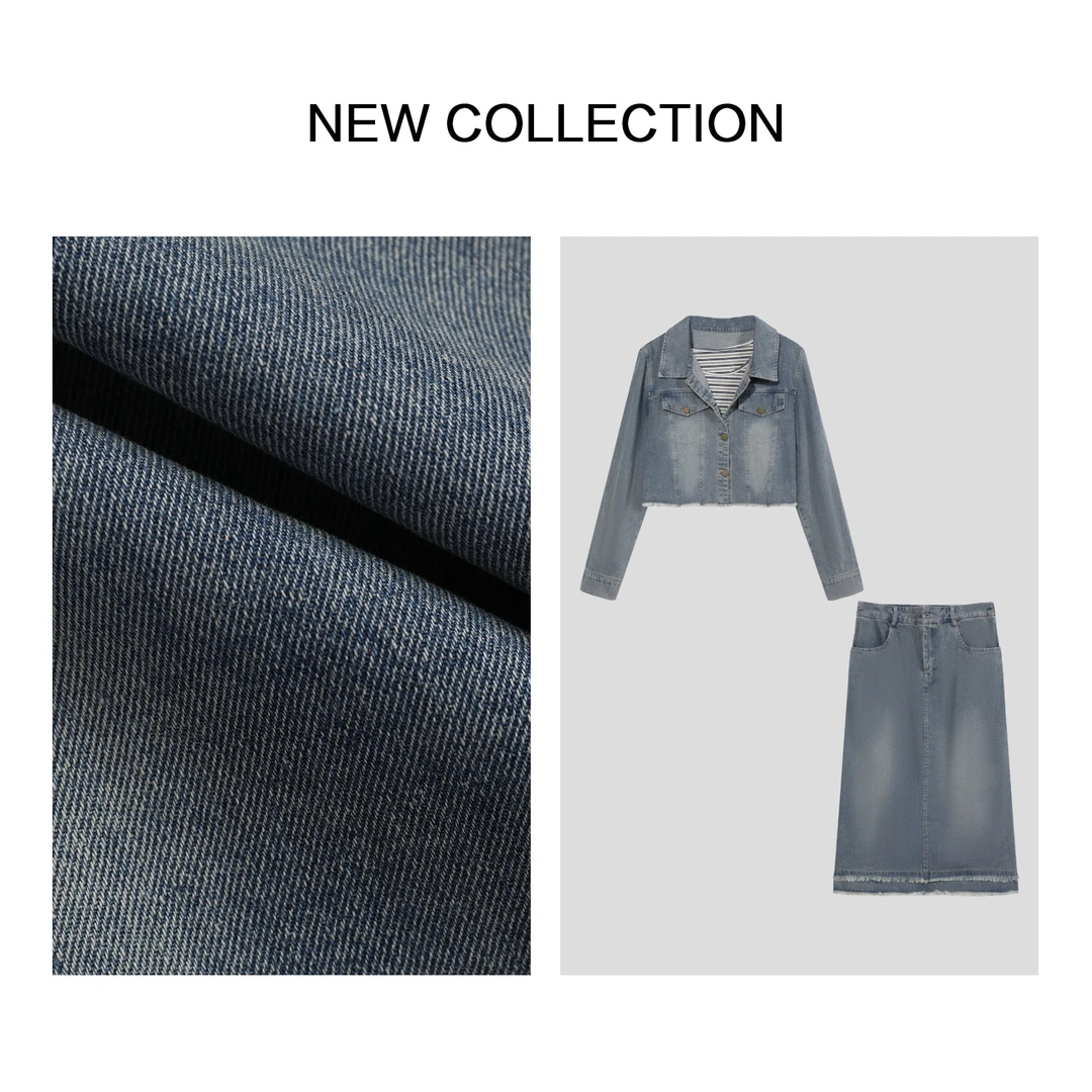 《婷婷专属》D1F36199B 秋季女装时尚裙套装-舒适吊带+外套+半身裙