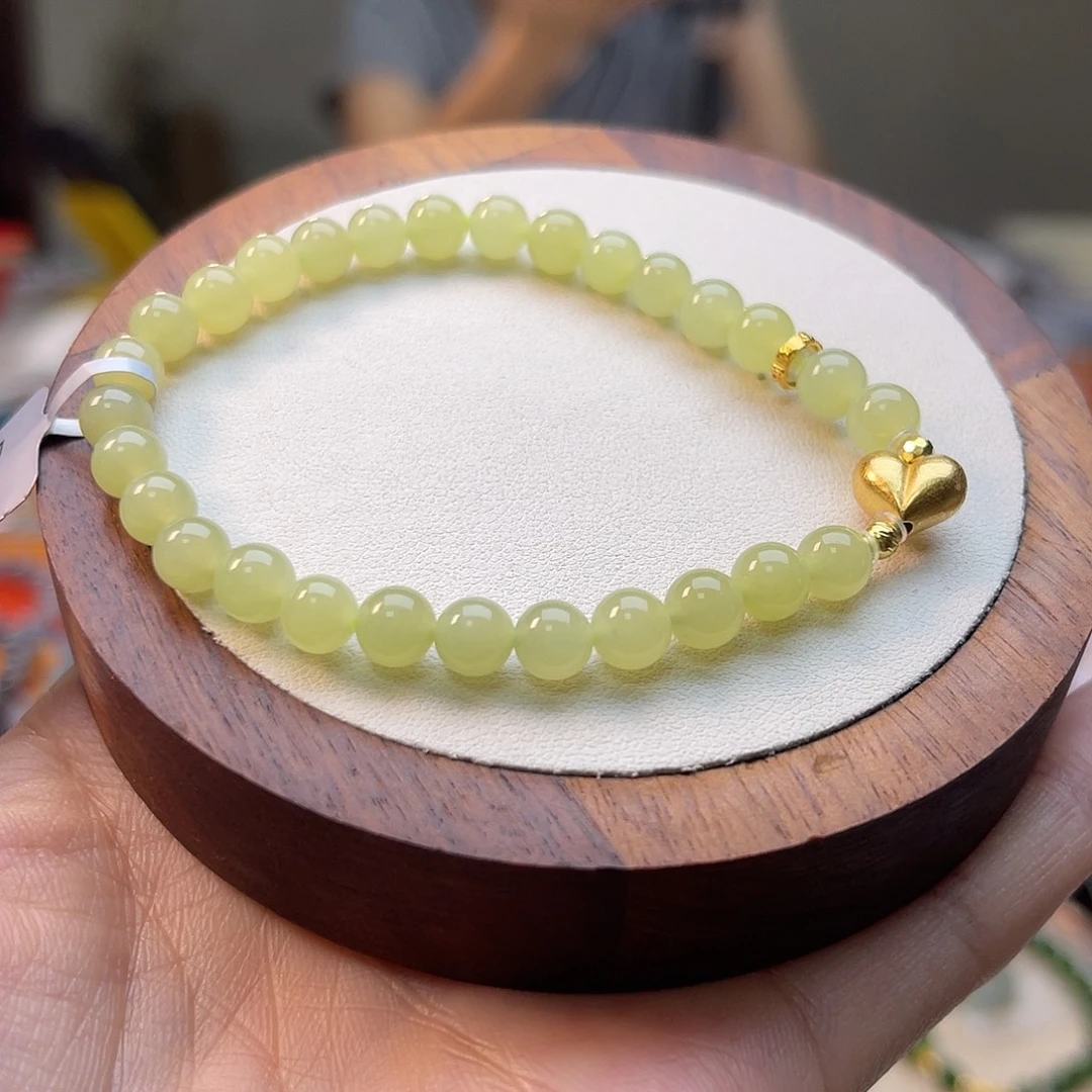 和田玉未镶嵌手串H17卡6