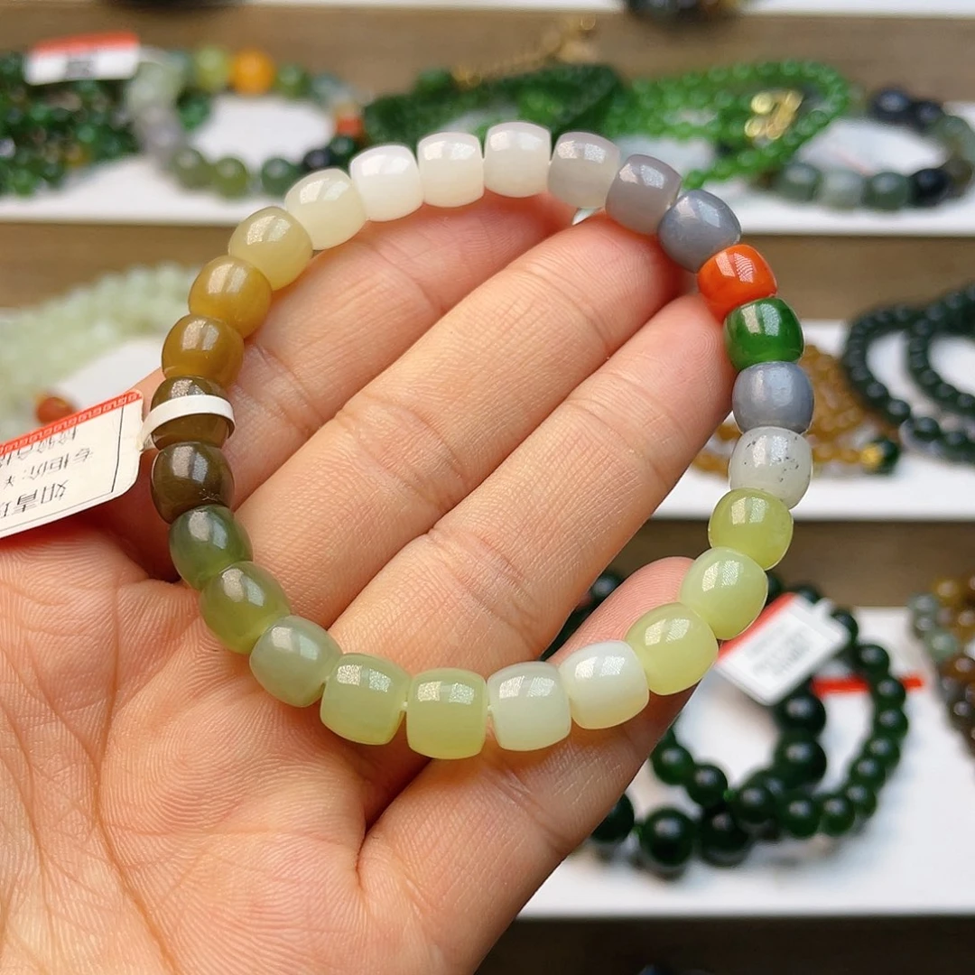 和田玉手串卡8未镶嵌