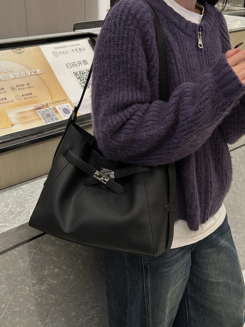 新款复古铂金包女新款女包秋冬大容量托特包通勤单肩斜挎大包包包