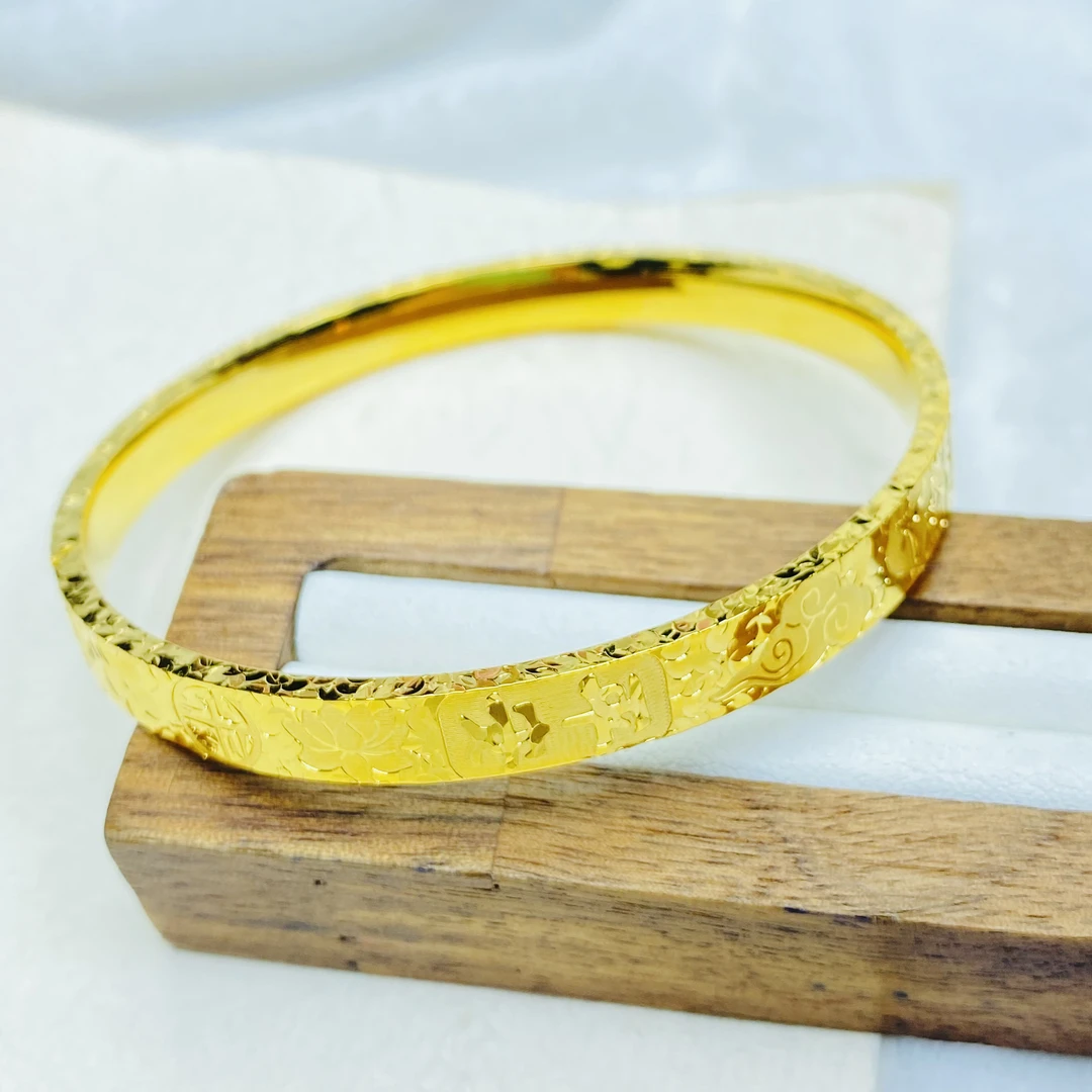 手镯 K0158黄色吉言碎冰冰闭口手镯多样性发货47348