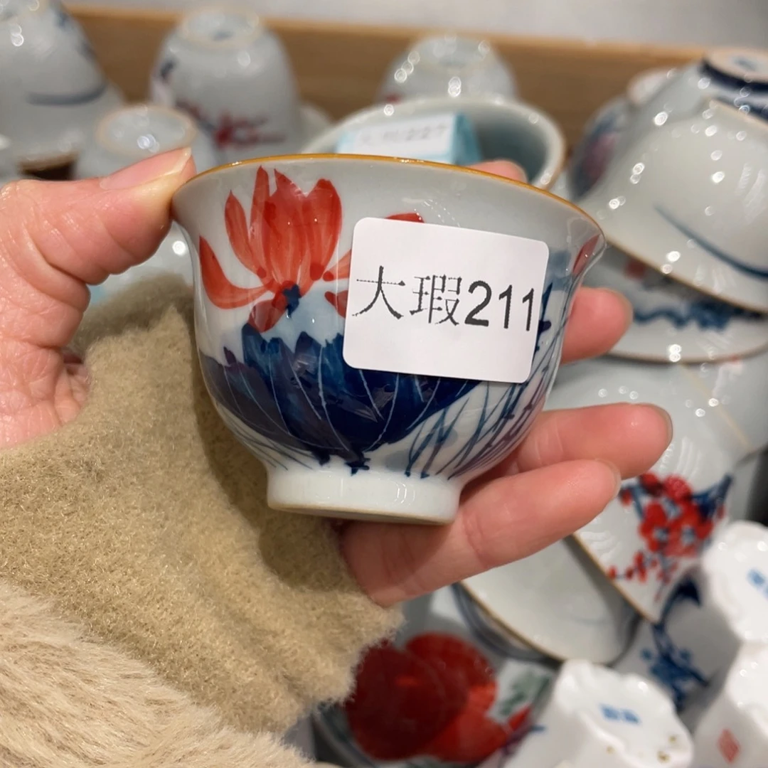 有瑕釉下彩纯手绘